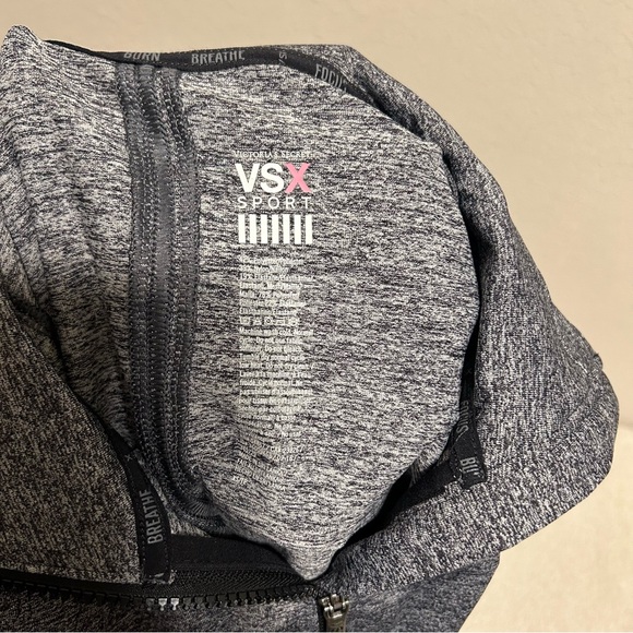 Victoria’s Secret Sport Sweat on Point Full Zip Gray Heather Full Zip Jacket XS - Picture 3 of 9
